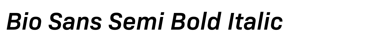 Bio Sans Semi Bold Italic image